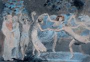 William Blake, Oberon, Titania and Puck with Fairies Dancing